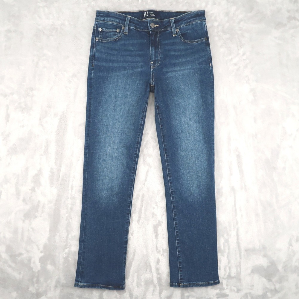 Gap Jeans Womens 10 30R Fit 30x29 Blue Classic Straight Medium Wash Mid Rise